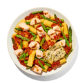 Red Pepper Chicken and Asparagus with Rigatoni