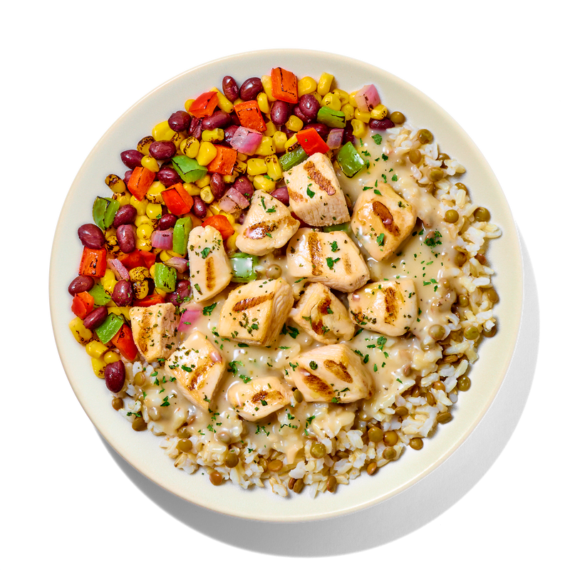 Citrus Chicken with Lentils