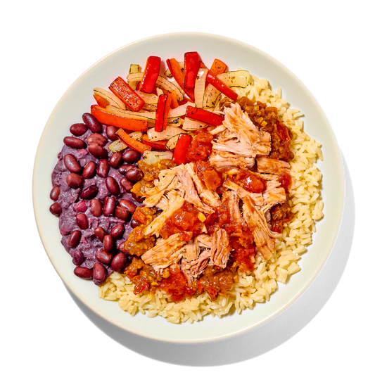 Puttanesca Pulled Pork Bowl