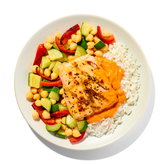 Butter Salmon with Rice