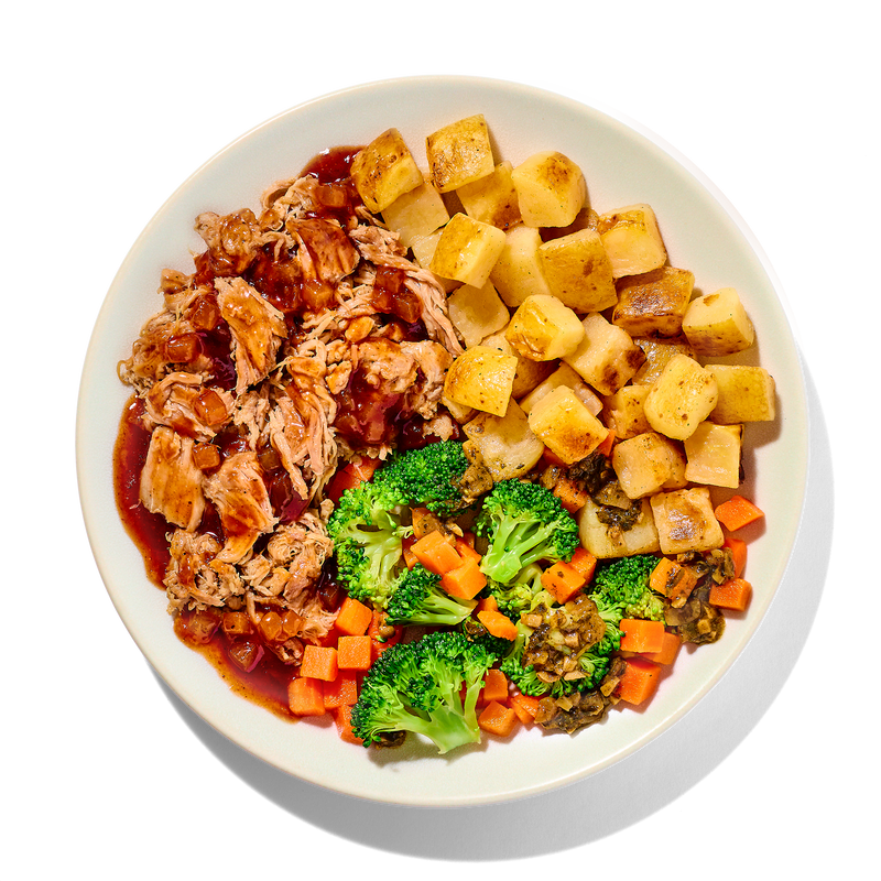 BBQ Seasoned Pulled Pork with Potatoes