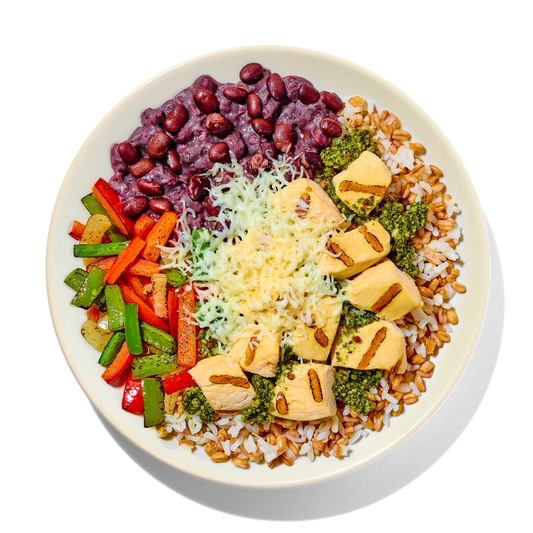 Herb Chicken with Black Beans and Farro