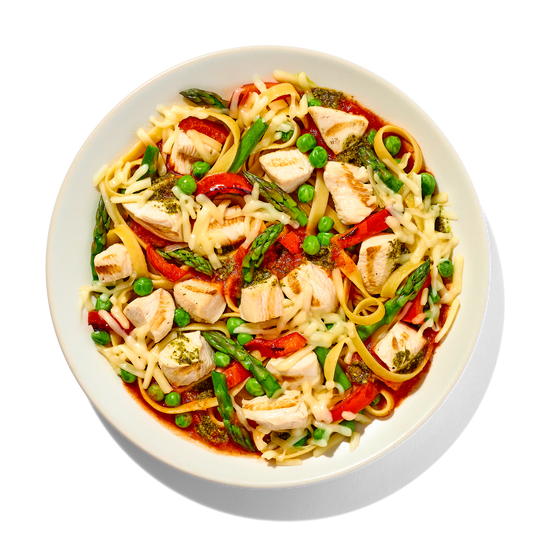 Chicken Primavera with Fettuccine