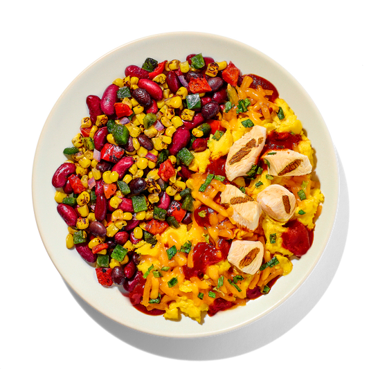 Guajillo Chile Eggs with Chicken