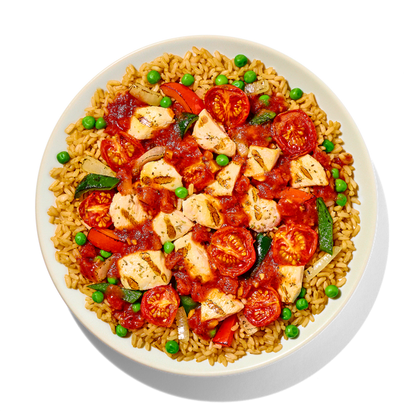 Chicken Puttanesca with Rice