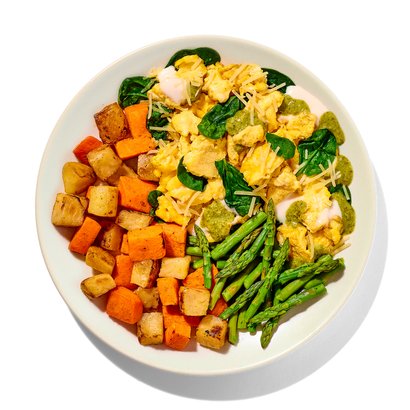 Eggs Florentine with Roasted Potatoes