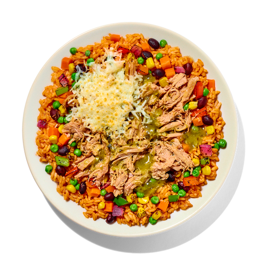 Pulled Pork Verde Rice Bowl