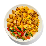 Hatch Chile Eggs with Chicken Sausage