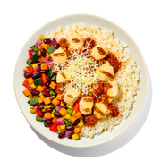 Rojo Chicken with Rice and Sweet Potatoes