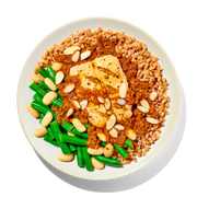 Romesco Salmon with Farro