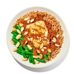 ROMESCO SALMON WITH FARRO