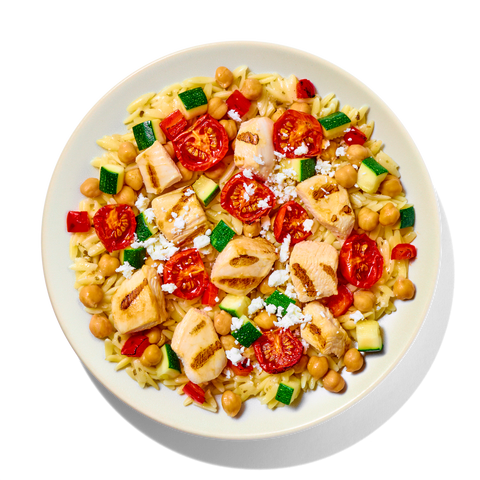 Mediterranean-Style Chicken with Orzo