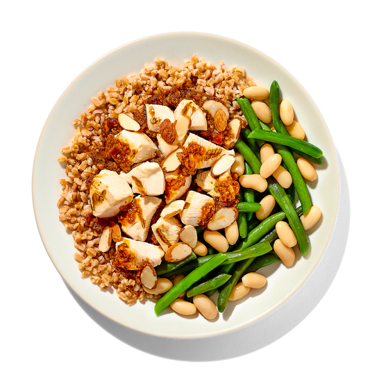 Romesco Chicken with Farro