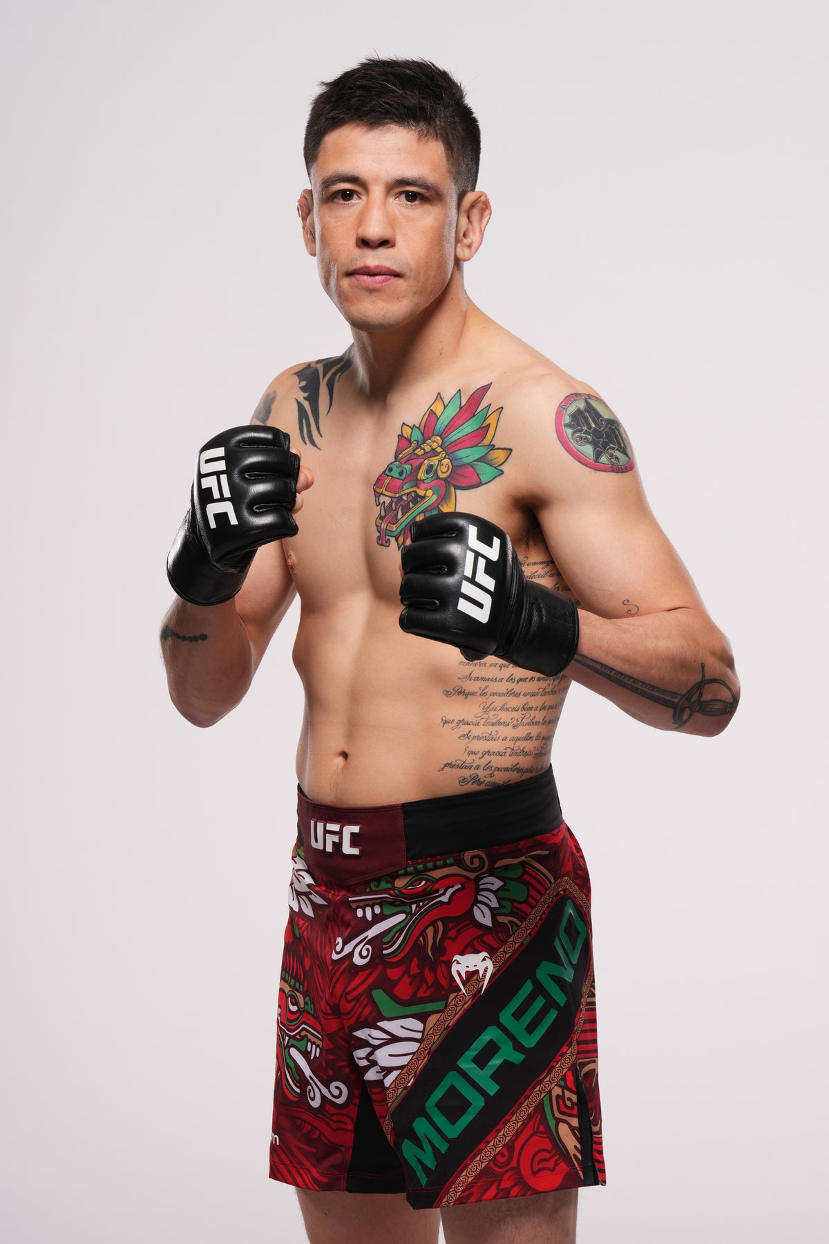 Brandon Moreno wearing UFC gloves