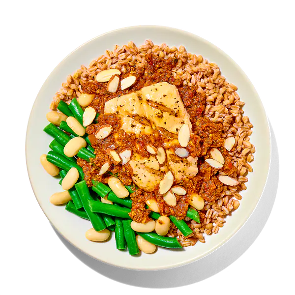 Romesco Salmon with Farro: Main product image