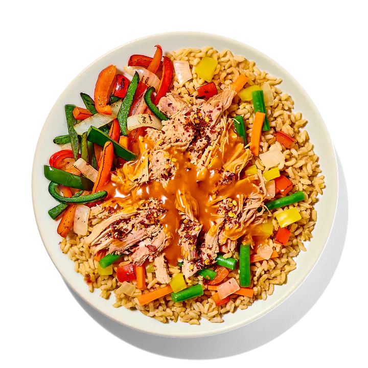 Sweet & Spicy Orange Pulled Pork over Rice - Master