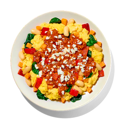 Harissa Eggs with Sweet Potatoes: Main product image