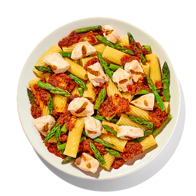 Red Pepper Chicken and Asparagus with Rigatoni: Main product image