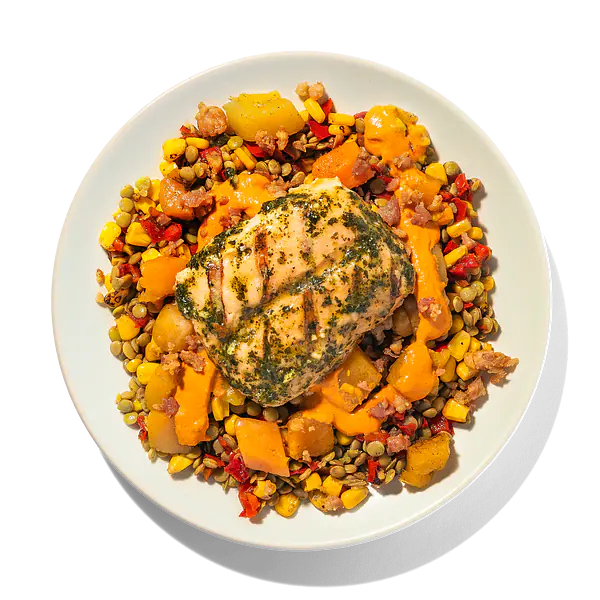 Chimichurri Salmon with Lentils: Main product image